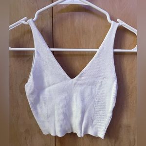 GARAGE White Cropped Tank